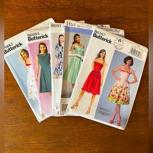 5 Sewing Patterns• Patterns Sz 12- 22
